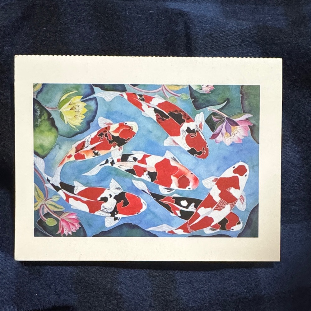 Elegant Koi Fish Postcard Print